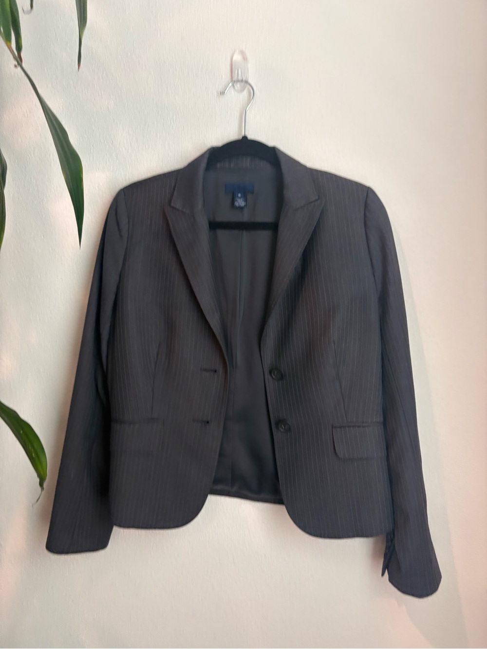 J.Crew Super 120’s 100% Wool Charcoal Striped Blazer, Office Work Business Wear